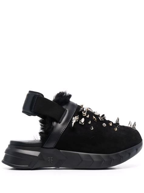 givenchy fur strap|givenchy designer sandals.